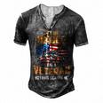 Im A Dad Uncle And A Veteran Fathers Day Fun 4Th Of July Men's Henley T-Shirt Dark Grey