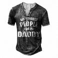 Daddy My Favorite People Call Me Daddy Men's Henley T-Shirt Dark Grey