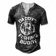 Mens Daddys Fishing Buddy Young Fishing Man For Boys Kids Men's Henley T-Shirt Dark Grey