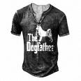The Dogfather Akita Dog Silhouette Idea Classic Men's Henley T-Shirt Dark Grey