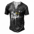 The Dogfather Dad Fathers Day Cute Idea Men's Henley T-Shirt Dark Grey