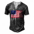 Established 1776 Usa July 4Th Us Flag America Men's Henley T-Shirt Dark Grey