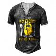 I Like Exercise Because I Love Eating Gym Workout Fitness Men's Henley T-Shirt Dark Grey