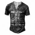 Father Grandpa I Am A Proud Dad Of A Freaking Awesome Daughter406 Family Dad Men's Henley Button-Down 3D Print T-shirt Dark Grey