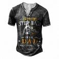 Father Grandpa Im Not The Stepdad Im The Dad Who Stepped Up142 Family Dad Men's Henley Button-Down 3D Print T-shirt Dark Grey