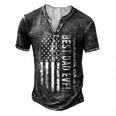 Fathers Day Best Dad Ever American Flag Men's Henley T-Shirt Dark Grey