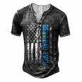 Fathers Day Best Dad Ever With Us American Flag V2 Men's Henley T-Shirt Dark Grey