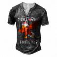 Are You Free Tonight 4Th Of July American Dabbing Bald Eagle Men's Henley T-Shirt Dark Grey