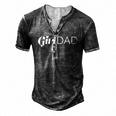 Girl Dad Outnumbered Tee Fathers Day From Wife Daughter Men's Henley T-Shirt Dark Grey