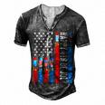 Happy 4Th Of July American Flag Fireworks Patriotic Outfits Men's Henley T-Shirt Dark Grey