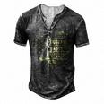 Mens Mens Husband Daddy Protector Heart Camoflage Fathers Day Men's Henley T-Shirt Dark Grey