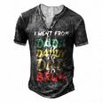 I Went From Dada To Daddy To Dad To Bruh Funny Fathers Day Men's Henley Button-Down 3D Print T-shirt Dark Grey