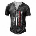 Jeet Kune Do American Flag 4Th Of July Men's Henley T-Shirt Dark Grey