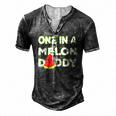 Mens One In A Melon Daddy Watermelon Dad Fathers Day Men's Henley T-Shirt Dark Grey
