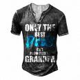 Only The Best Dad Get Promoted To Grandpa Fathers Day T Shirts Men's Henley Button-Down 3D Print T-shirt Dark Grey