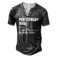 Pentathlon Dad Like Dad But Much Cooler Definition Men's Henley T-Shirt Dark Grey
