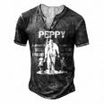 Peppy Grandpa Peppy Best Friend Best Partner In Crime Men's Henley T-Shirt Dark Grey