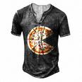 Pizza Pie And Slice Dad And Son Matching Pizza Father’S Day Men's Henley T-Shirt Dark Grey