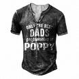 Poppy Grandpa Only The Best Dads Get Promoted To Poppy Men's Henley T-Shirt Dark Grey