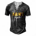 Proud Army Stepdad Fathers Day Men's Henley T-Shirt Dark Grey