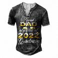 Proud Dad Of Class Of 2022 Senior Graduate Dad Men's Henley T-Shirt Dark Grey