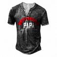 Reel Cool Papa Papa T-Shirt Fathers Day Gift Men's Henley Button-Down 3D Print T-shirt Dark Grey