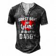 Sorry Boys My Heart Belongs To Daddy Kids Valentines Men's Henley T-Shirt Dark Grey