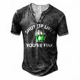 St Patricks Day Drinking Shut Up Liver Youre Fine Men's Henley T-Shirt Dark Grey