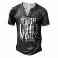 Straight Outta Money Fathers Day Dad Mens Womens Men's Henley T-Shirt Dark Grey