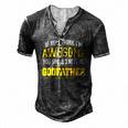 If You Think Im Awesome You Should Meet My Godfather Men's Henley T-Shirt Dark Grey