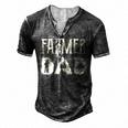 Tractor Dad Farming Father Farm Lover Farmer Daddy V2 Men's Henley T-Shirt Dark Grey