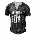 Veteran Veteran Veterans 73 Navy Soldier Army Military Men's Henley Button-Down 3D Print T-shirt Dark Grey