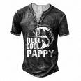 Vintage Reel Cool Pappy Fishing Fathers Day Men's Henley T-Shirt Dark Grey