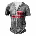 4Th Of July American Flag Vintage Usa Men Women Patriotic Men's Henley T-Shirt Grey