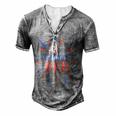 Mens All American Dad 4Th Of July Family Matching Cute Holiday Men's Henley T-Shirt Grey