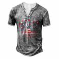 American Tree 4Th Of July Usa Flag Hearts Roots Patriotic Men's Henley T-Shirt Grey