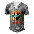 Awesome Dads Have Tattoos And Beards Vintage Fathers Day V3 Men's Henley T-Shirt Grey