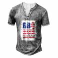 Bbq Beer Freedom America Usa Party 4Th Of July Summer Men's Henley T-Shirt Grey