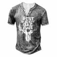 Best Buckin Dad Ever Deer Hunters Men's Henley Button-Down 3D Print T-shirt Grey
