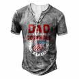 Cornhole Player Dad Is My Name Cornhole Is My Game Men's Henley T-Shirt Grey