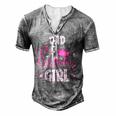 Dad Of The Birthday Girl Cute Pink Matching Family Men's Henley T-Shirt Grey