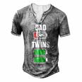 Mens Dad Fathers Day Birthday Twins Twin Dad Men's Henley T-Shirt Grey