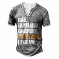 Mens Dad Husband Grandpa 70 Years Legend Birthday 70 Years Old Men's Henley T-Shirt Grey