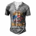 Im A Dad Uncle And A Veteran Fathers Day Fun 4Th Of July Men's Henley T-Shirt Grey