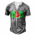 Dad Watermelon Fathers Day Men's Henley T-Shirt Grey