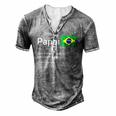 This Definition Of Papai Brazilian Father Brazil Flag Classic Men's Henley T-Shirt Grey