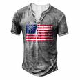Established 1776 Usa July 4Th Us Flag America Men's Henley T-Shirt Grey