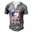My Farts Smell Like Freedom Jefferson 4Th July Flag Men's Henley T-Shirt Grey