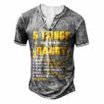 Father Grandpa 5 Things You Should Know About My Daddy Fathers Day 12 Family Dad Men's Henley Button-Down 3D Print T-shirt Grey