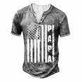 Mens Fathers Day Best Dad Ever Usa American Flag Men's Henley T-Shirt Grey